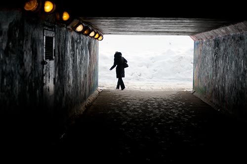 Crosswalk under the road in Riga - © Norbert Pousseur